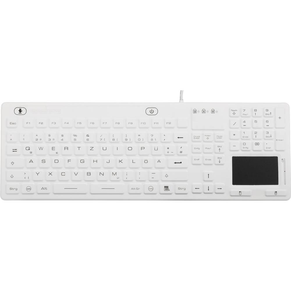Image of Industrielle staub- und spritzwassergeschützte USB-Tastatur mit Touchpad