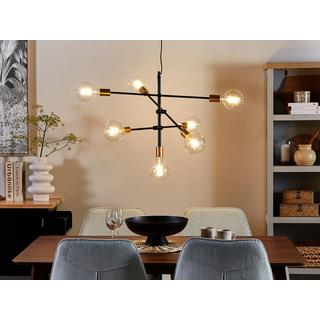 Beliani Lampe suspension en Métal Moderne CREMERA  