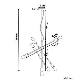 Beliani Lampe suspension en Métal Moderne CREMERA  