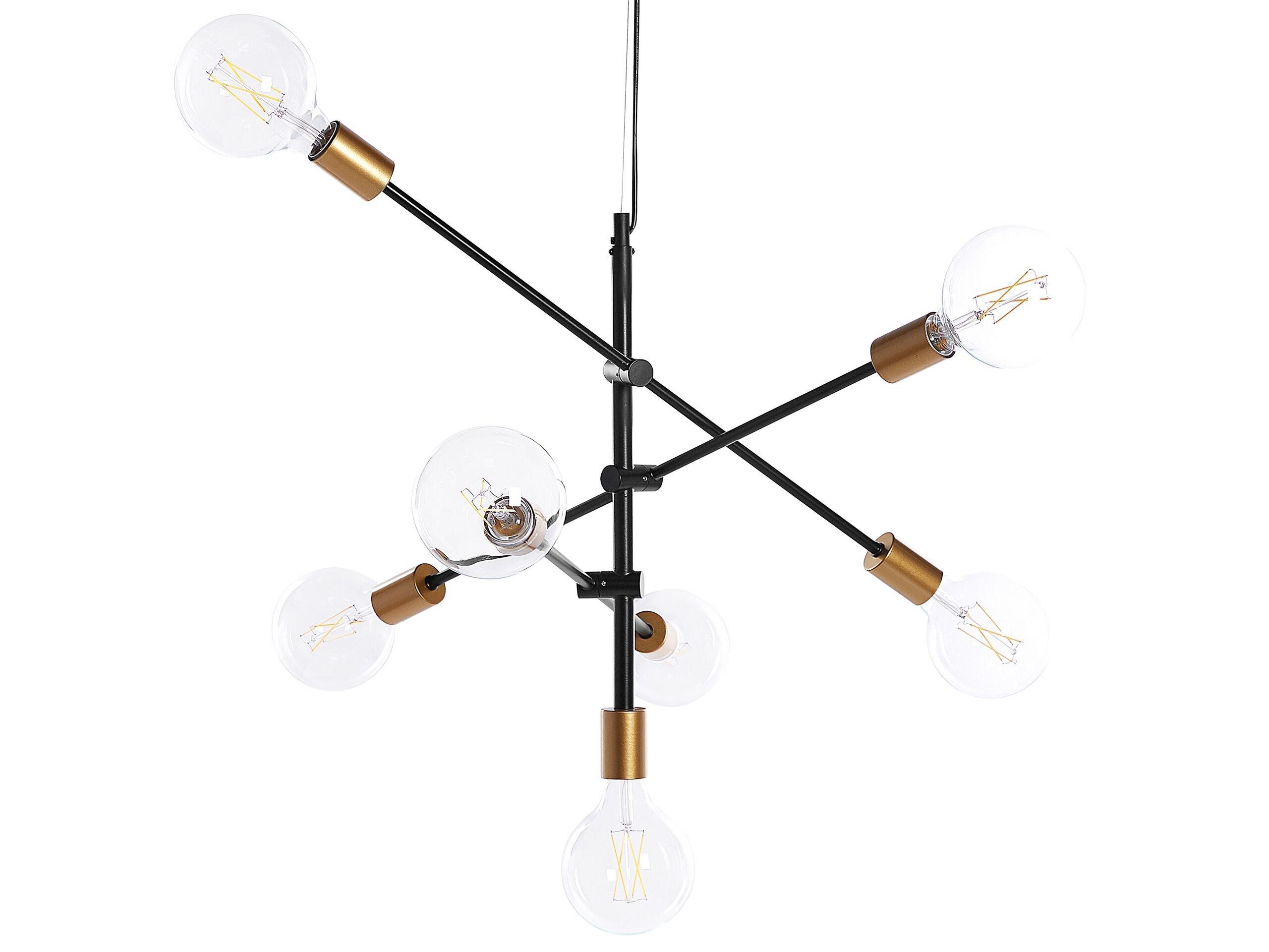 Beliani Lampe suspension en Métal Moderne CREMERA  