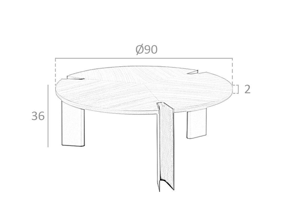 ANGEL CERDA Table basse en noyer et acier noir  