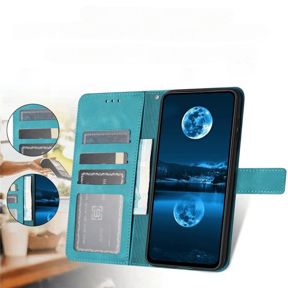 Cover-Discount  Galaxy A26 5G - Custodia in pelle scamosciata dal design vintage 