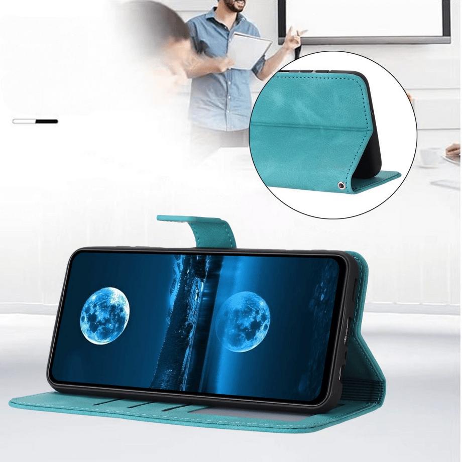 Cover-Discount  Galaxy A26 5G - Custodia in pelle scamosciata dal design vintage 