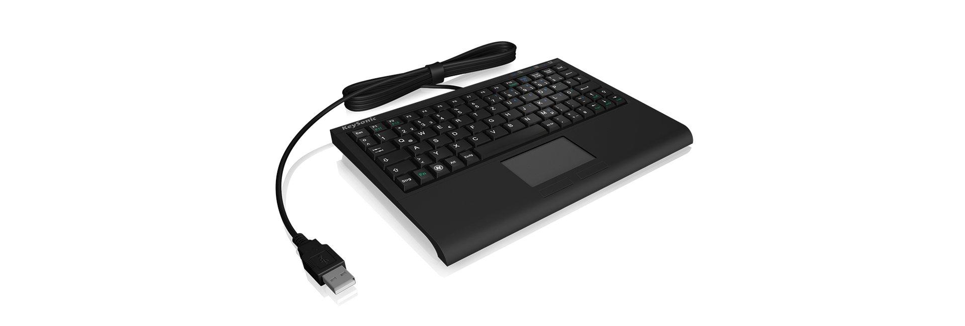 KeySonic  ACK-3410 clavier USB QWERTZ Allemand Noir 