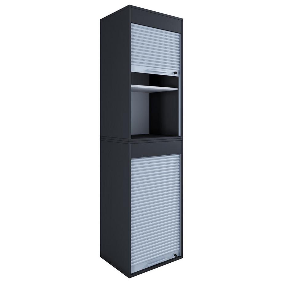 VCM Büroschrank | Aktenschrank mit Rollladen | Maße ca. H. 186 x B. 50 x T. 40 cm – Aktos XL  