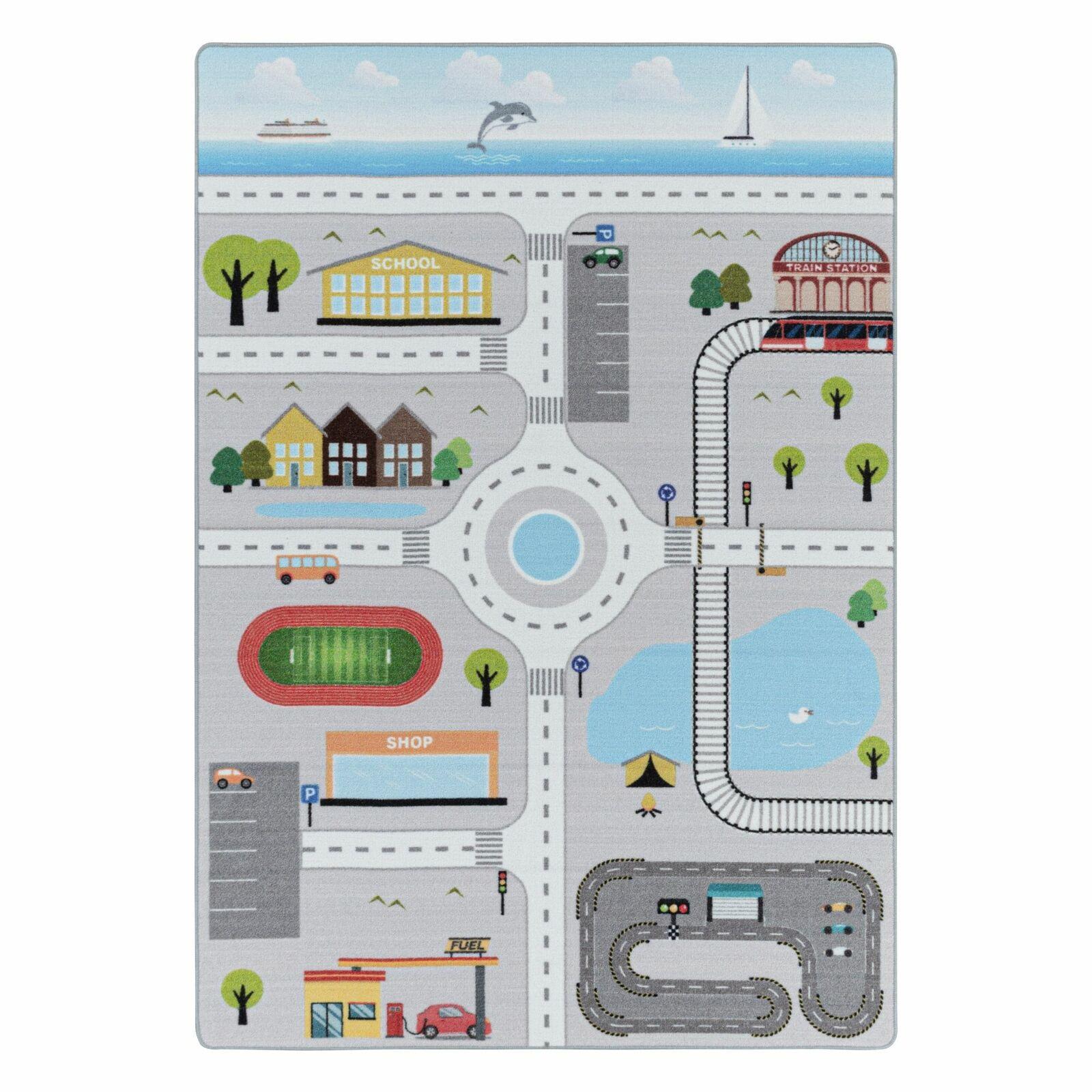 Image of Kinderteppich Spielteppich Strassen Motiv Unisex 140x200 cm