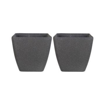 Set di 2 vasi per piante en Fibra d'argilla Industriale ZELI