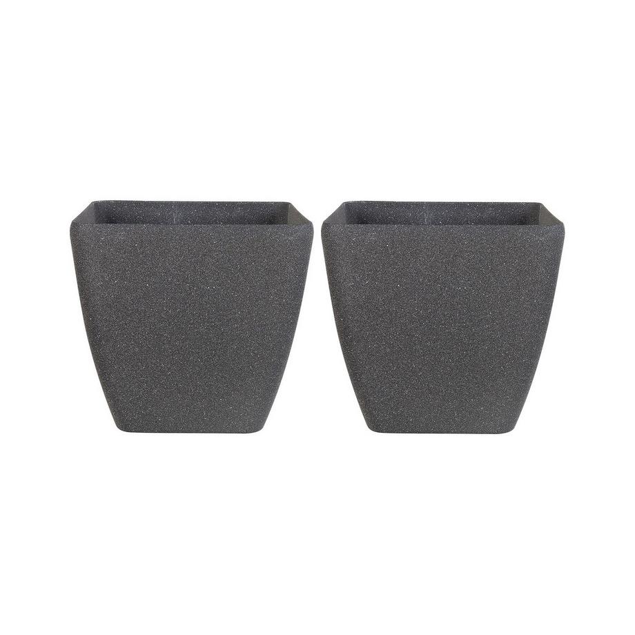 Beliani Set di 2 vasi per piante en Fibra d'argilla Industriale ZELI  