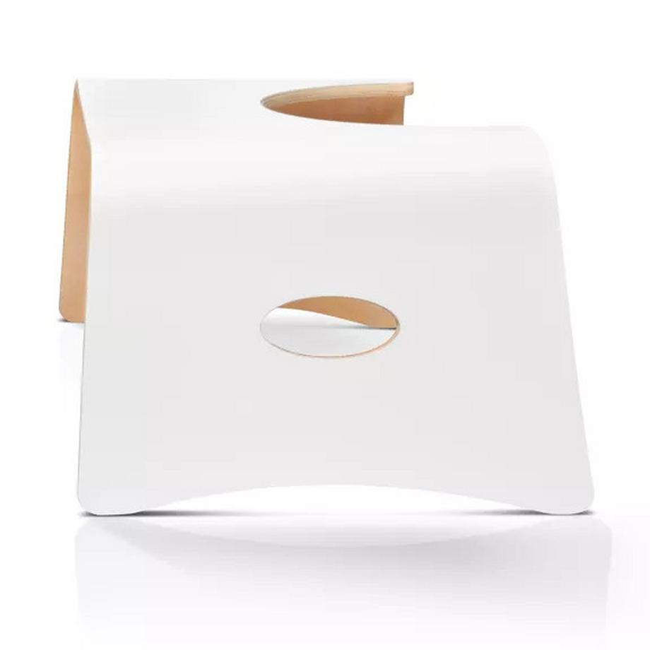 Well Care  Tabouret de toilette Bois laqué Blanc 