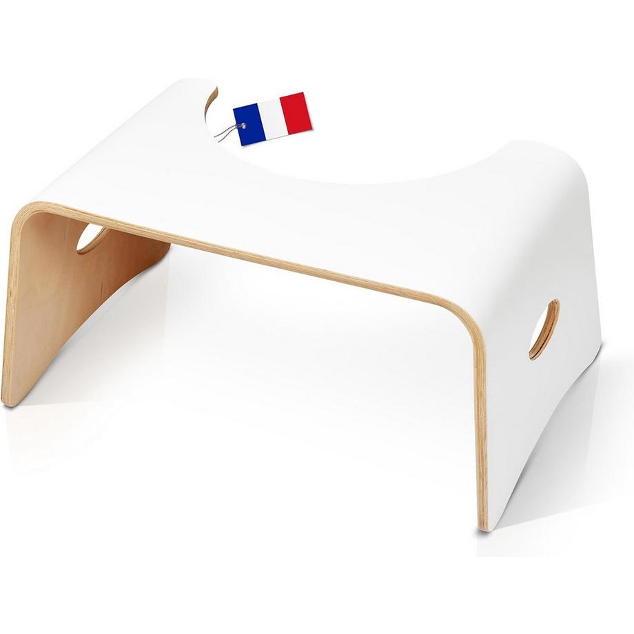 Well Care  Tabouret de toilette Bois laqué Blanc 