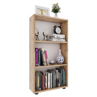 VCM Holz Aufbewahrung Stand Regal Bücherregal Deko Bücher Standregal Bulas 3 Fächer  