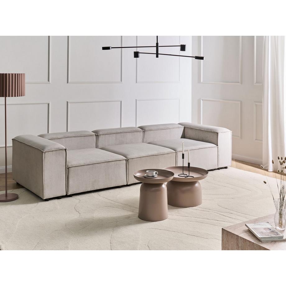 Beliani Canapé modulable en Velours côtelé  ARDAL  