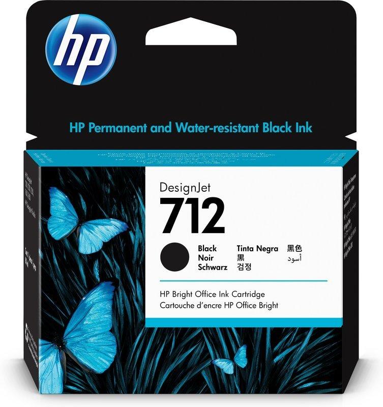 Hewlett-Packard  HP Tintenpatrone 712 black 3ED71A DesignJet T230/250/630 80ml 