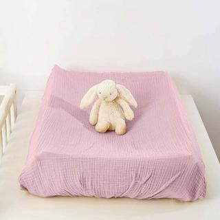 PAPATE  Housse de Matelas à Langer en Coton Bio Rose 