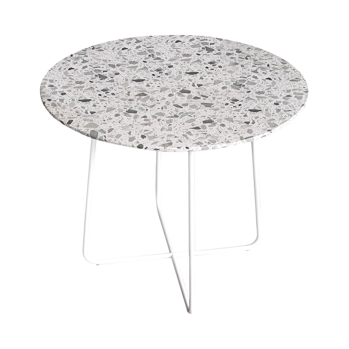 Tavolo in metallo e terrazzo premium grey 90 cm - Arredamento per la sala  da pranzo - Tikamoo