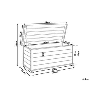 Beliani Coffre de rangement en Aluminium Moderne CAMPALTO  