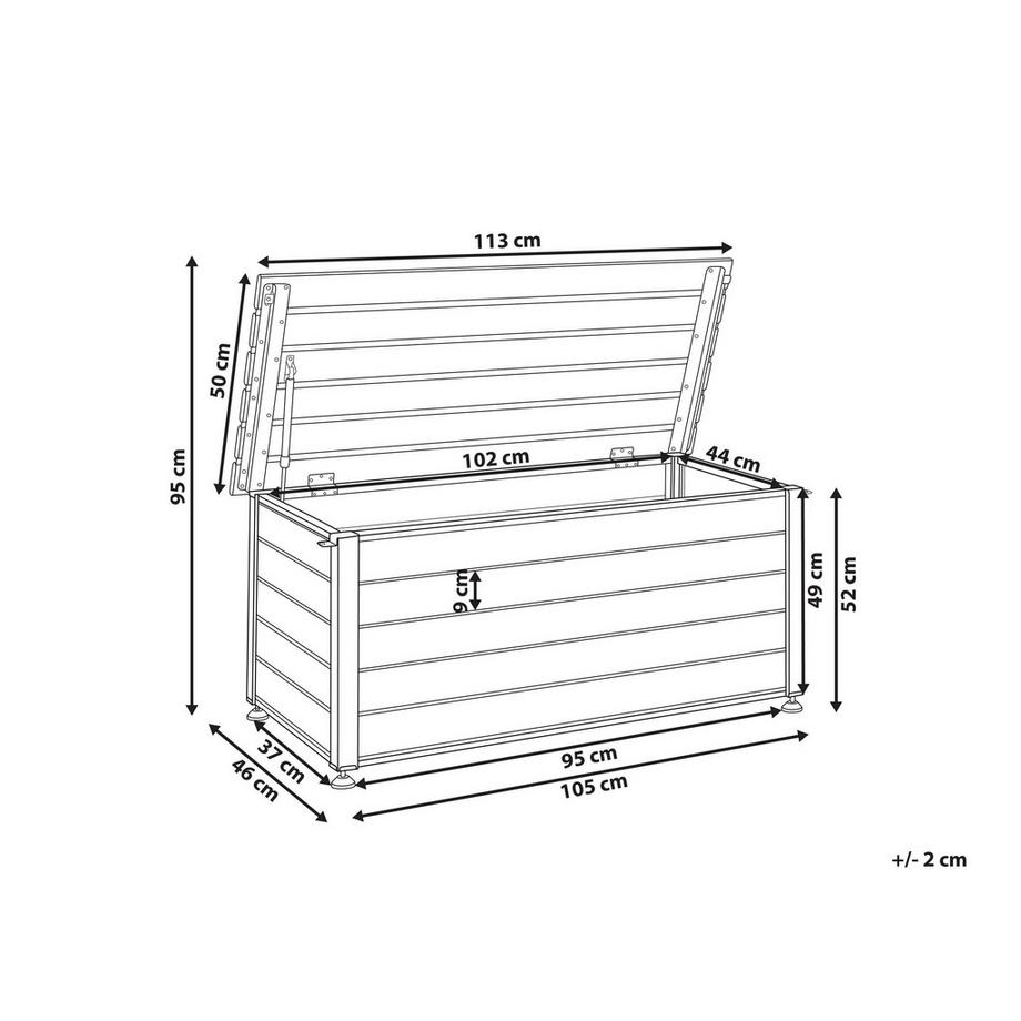Beliani Aufbewahrungsbox aus Aluminium  CAMPALTO  