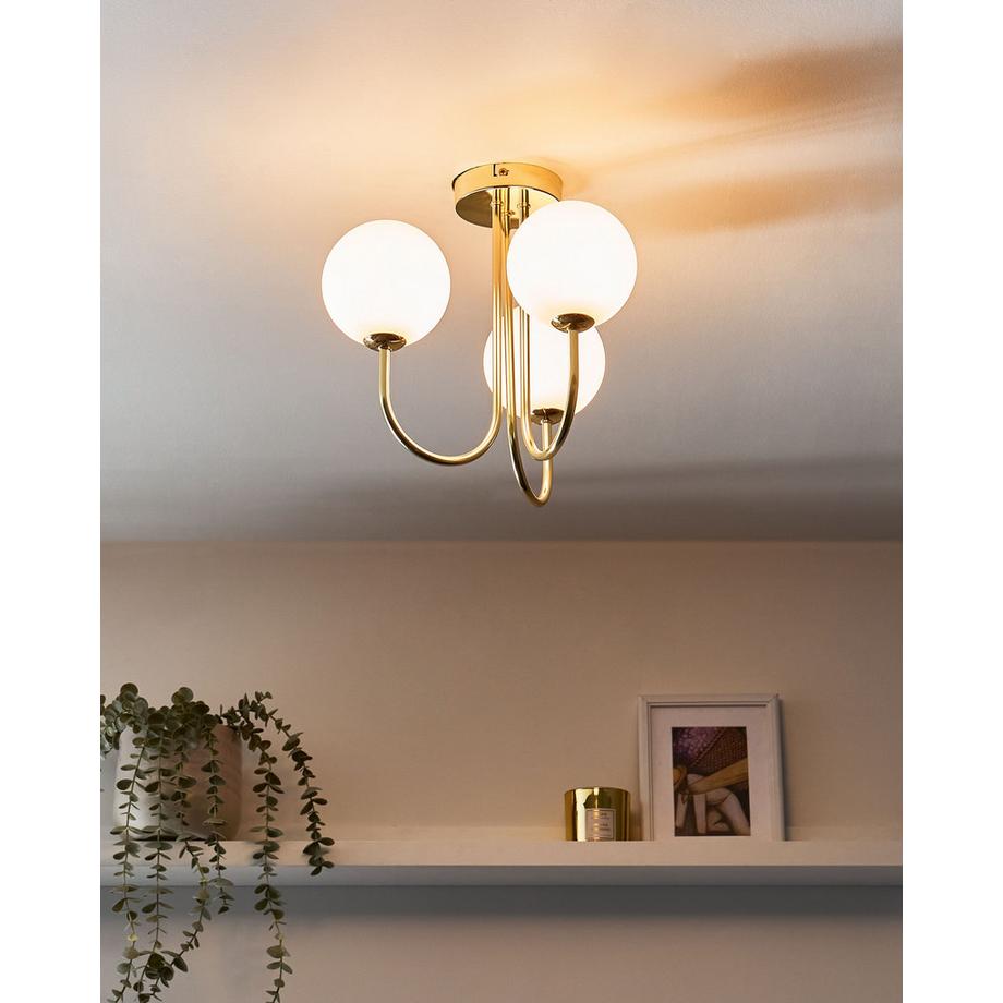 Beliani Plafonnier en Verre  SHIRE  