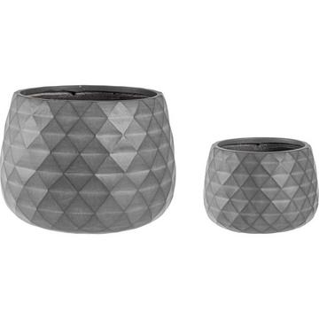 Vase Pyramide bol anthracite (série de 2)