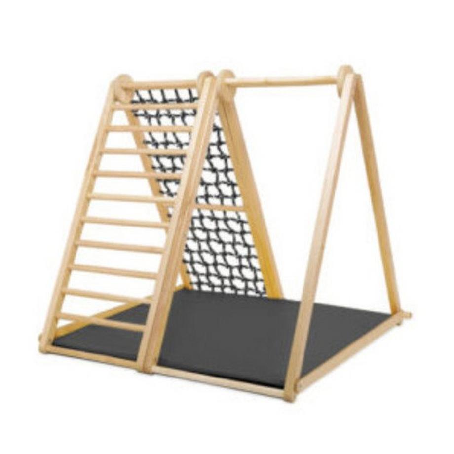 Montessori  Klettergerüst für Kinder. Zebra Schwarz - Black. Klettergerüst, Sicherheitsmatte Montessori® Sport&Gym 