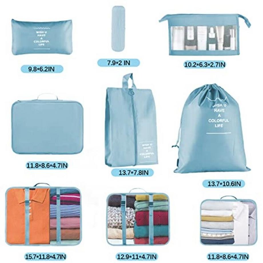 Only-bags.store  Koffer Organizer Set 10 Stück Packing Cubes Set Koffer Organizer Set Packing Cubes 