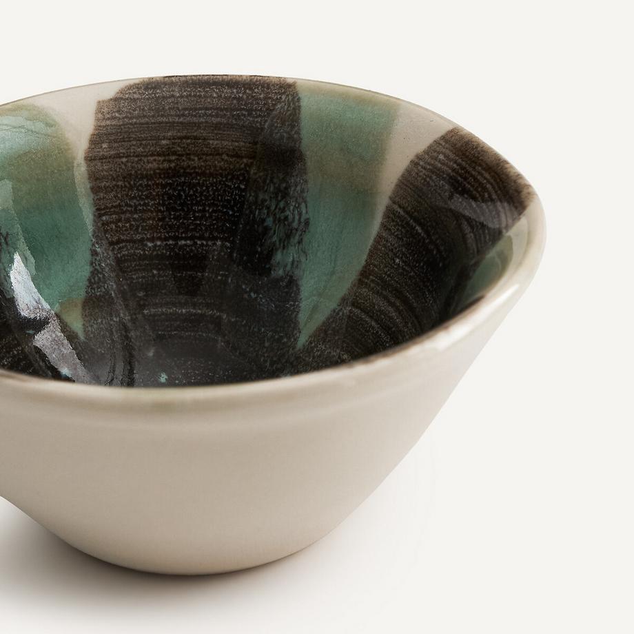 AM.PM Lot de 4 bols à sauce en grès rayé  