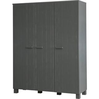 mutoni Armoire Dennis 3 portes pin gris acier  