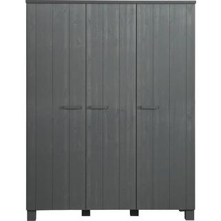 mutoni Armoire Dennis 3 portes pin gris acier  