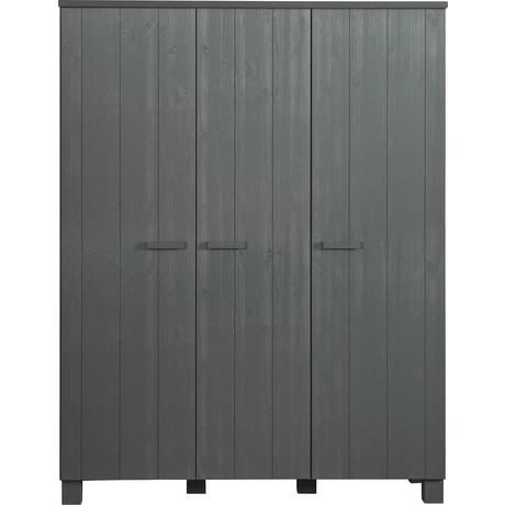 mutoni Armoire Dennis 3 portes pin gris acier  