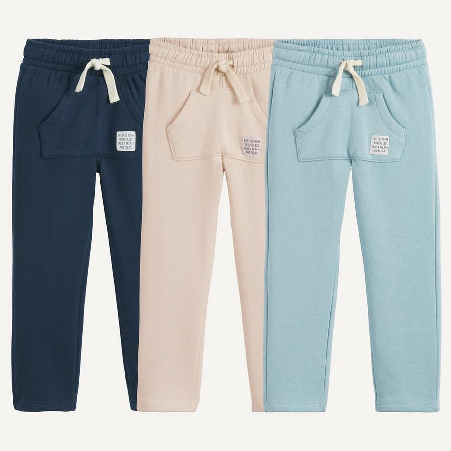La Redoute Collections  Lot de 3 pantalons de jogging en molleton 