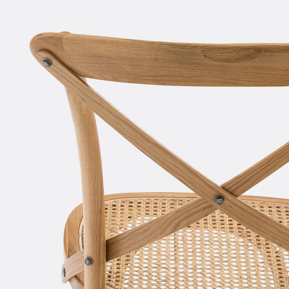 La Redoute Intérieurs Lot de 2 chaises chêne et cannage Cedak  