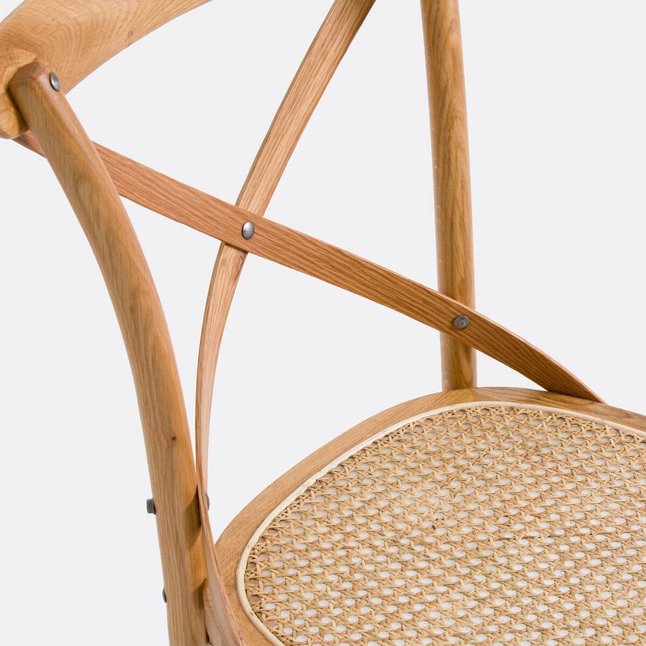 La Redoute Intérieurs Lot de 2 chaises chêne et cannage Cedak  