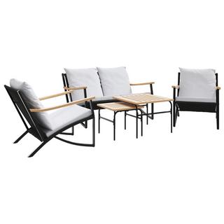 VidaXL set mobili da balcone Acciaio  