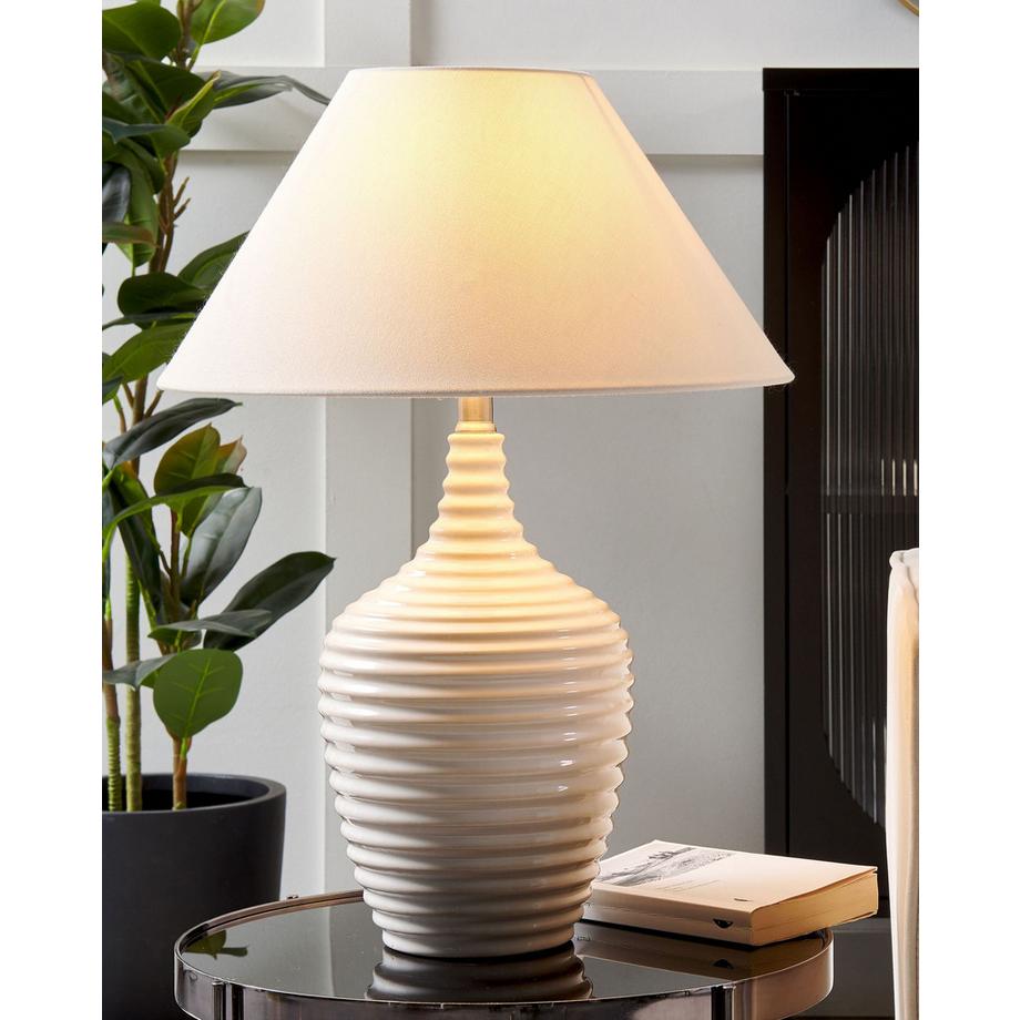 Beliani Lampe à poser en Céramique Minimaliste CELESTE  