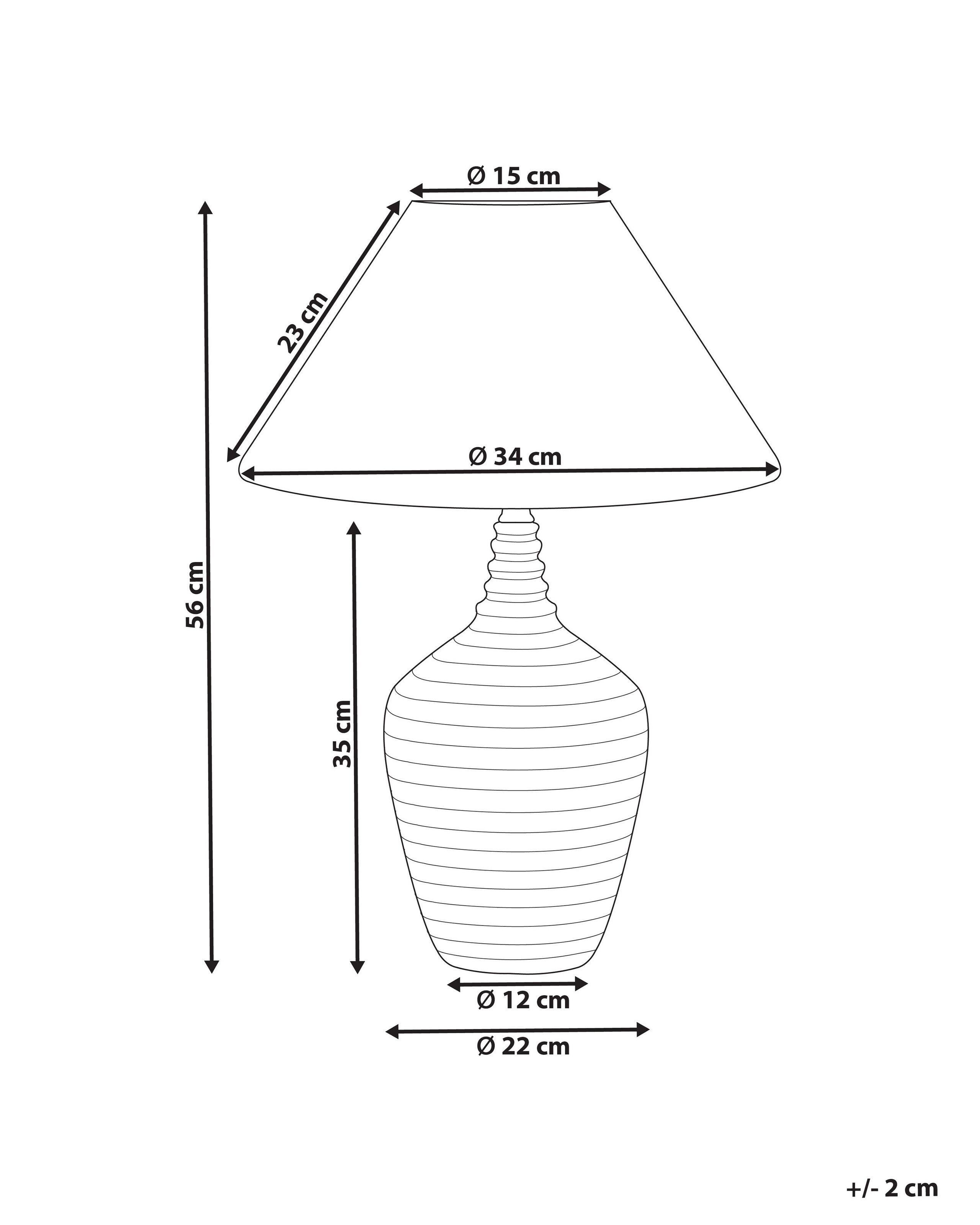 Beliani Lampe à poser en Céramique Traditionnel CELESTE  