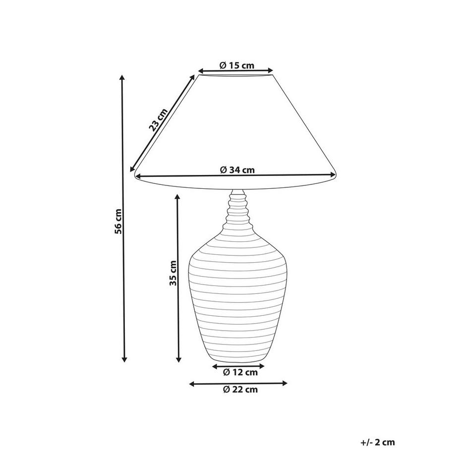 Beliani Lampe à poser en Céramique Minimaliste CELESTE  