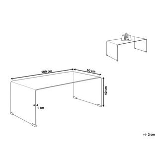 Beliani Couchtisch aus Sicherheitsglas Modern KENDALL  