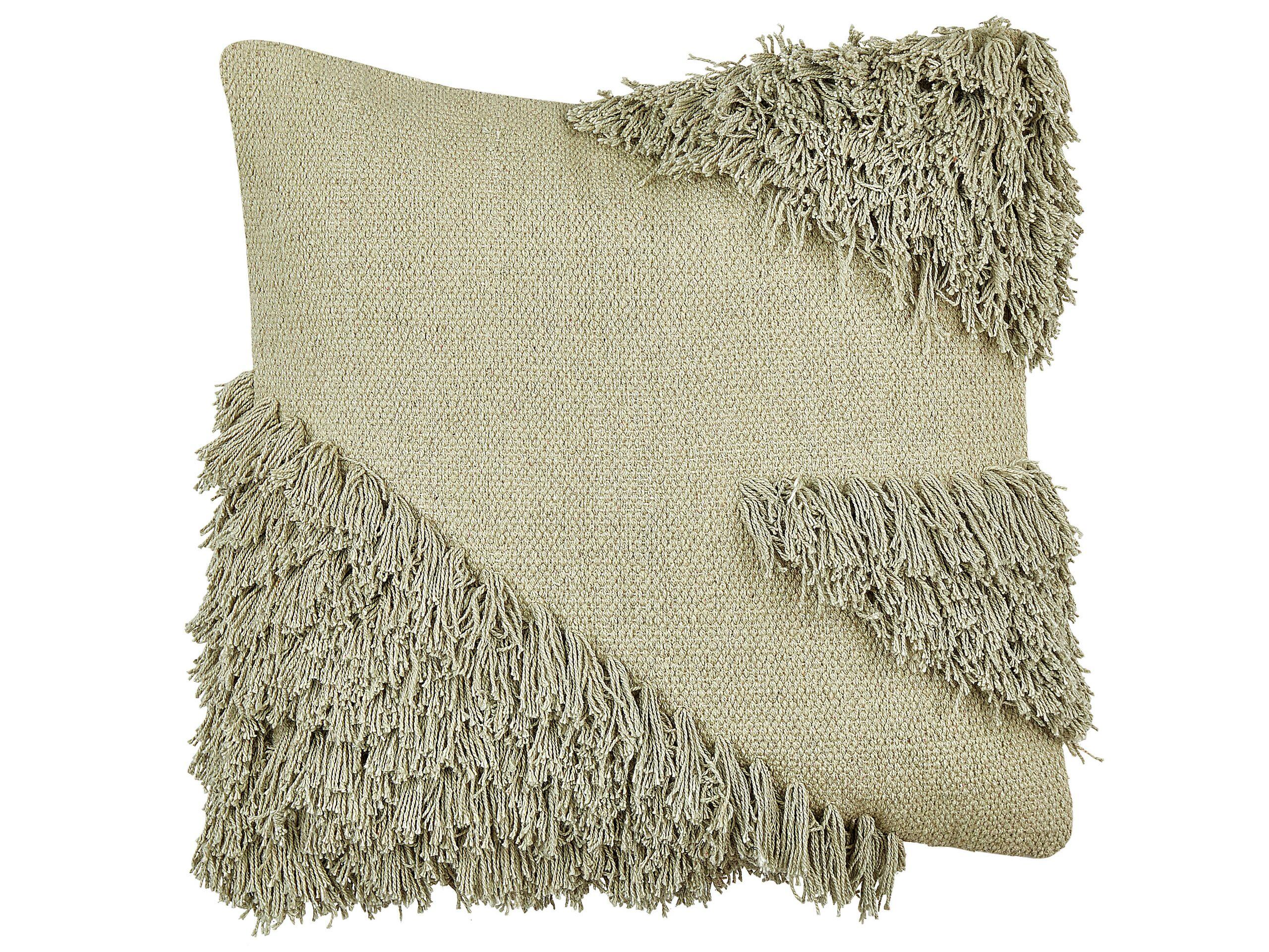 Beliani Lot de 2 coussins en Coton Boho SOURWOOD  