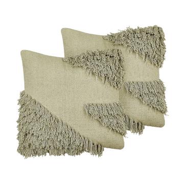 Lot de 2 coussins en Coton Boho SOURWOOD