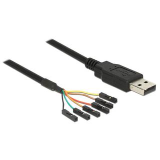 DeLock  1.8m USB2.0-A/TTL 6-p USB Kabel 1,8 m USB A Schwarz 