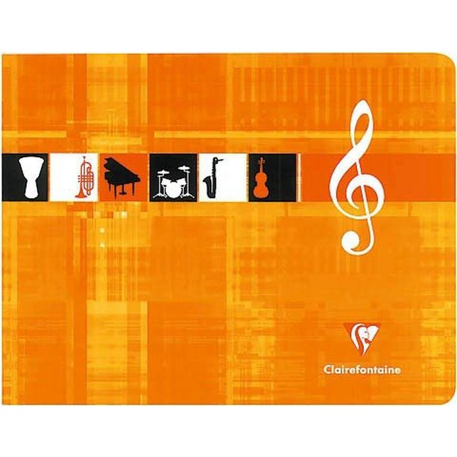 CLAIREFONTAINE Musikheft Italian 22x17cm 3754 weiss 24 Blatt