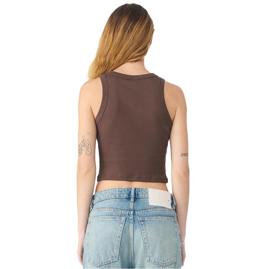 Bella + Canvas Ärmelloses Crop Top mit kurzem Stehkragen  