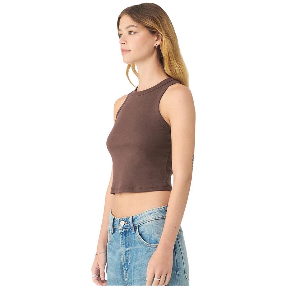 Bella + Canvas Ärmelloses Crop Top mit kurzem Stehkragen  