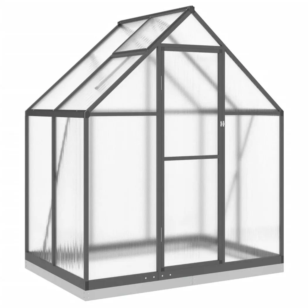 VidaXL - Gewächshaus aluminium, One Size, Grau