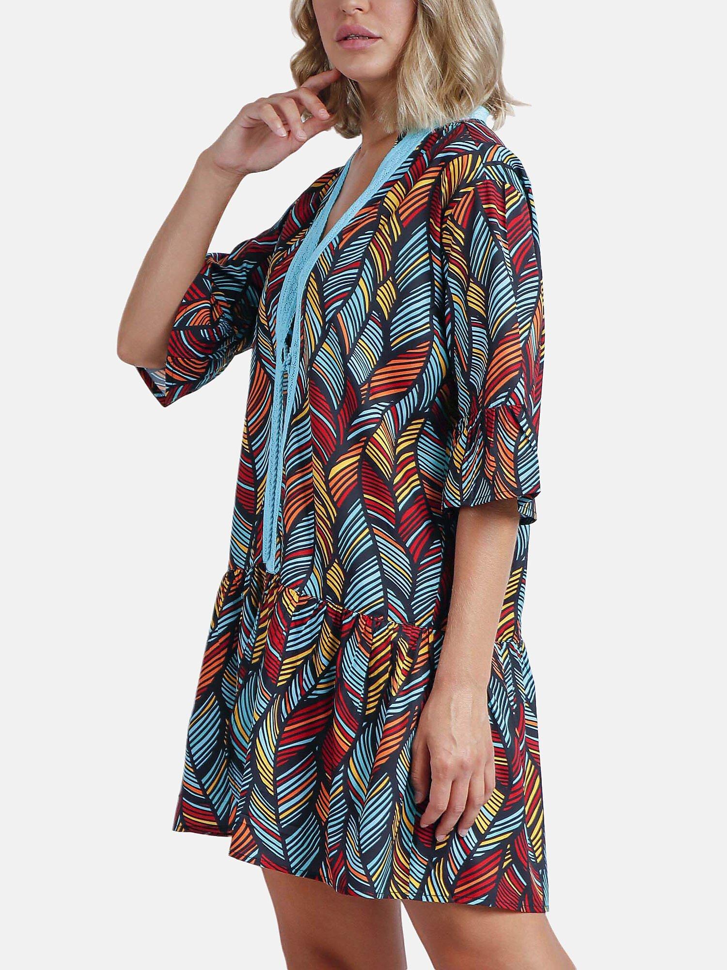 Admas  Strandkaftan Ethnic Feathers 