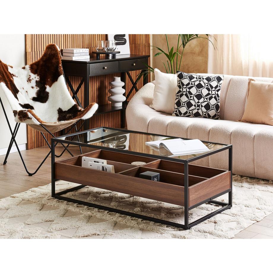 Beliani Table basse en Verre de sécurité Moderne WACO  