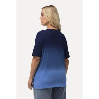 Ulla Popken  T-shirt classica con gradiente di colore, scollo a girocollo e mezze maniche 