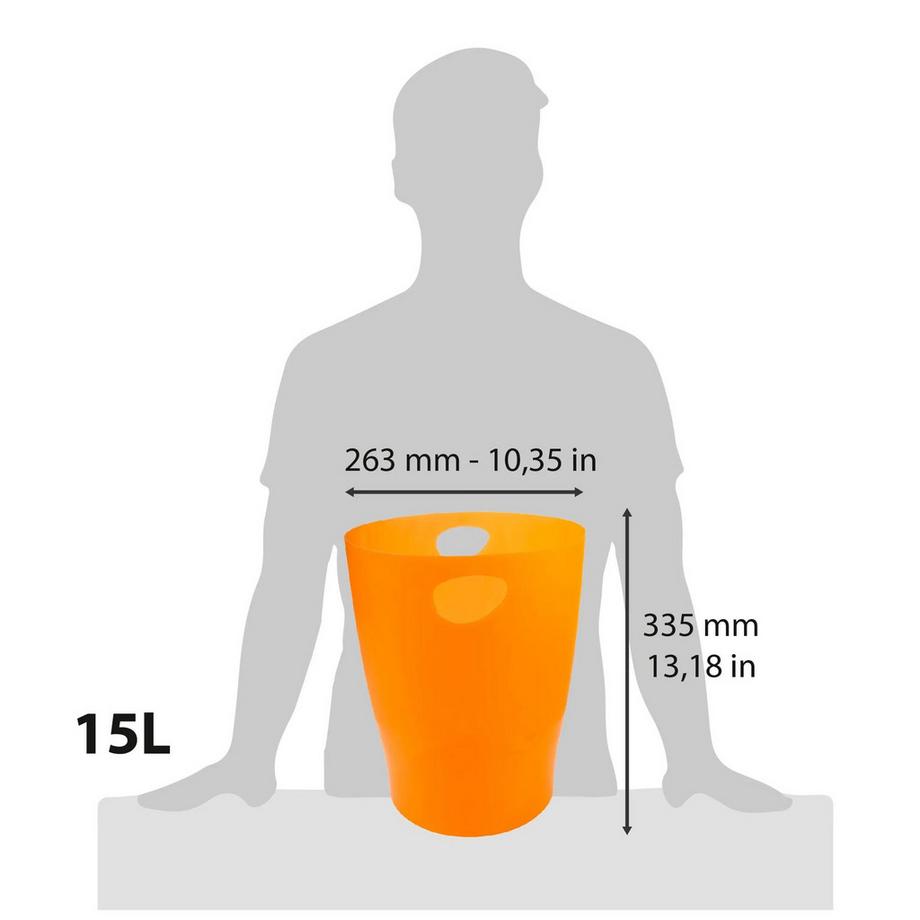 Exacompta Papierkorb Ecobin, 15 Liter, Linicolor - x 8  