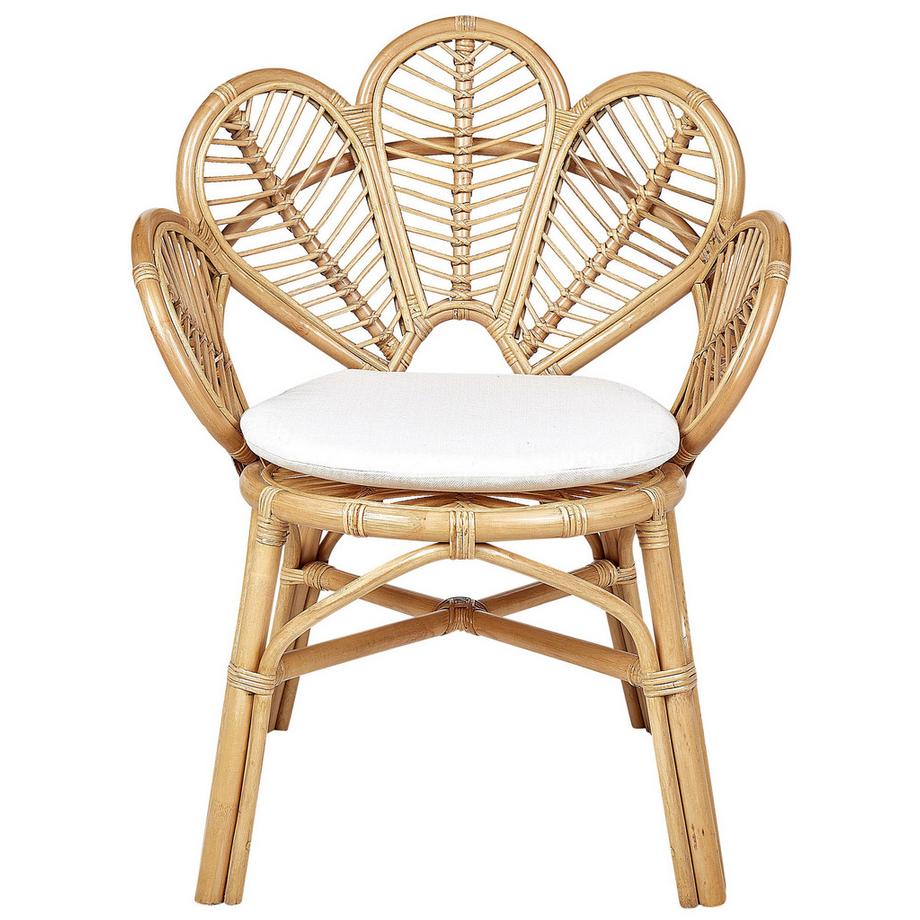 Beliani Set di 2 sedie Peacock en Rattan Boho FLORENTINE II  