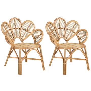 Lot de 2 chaises en Rotin Boho FLORENTINE II